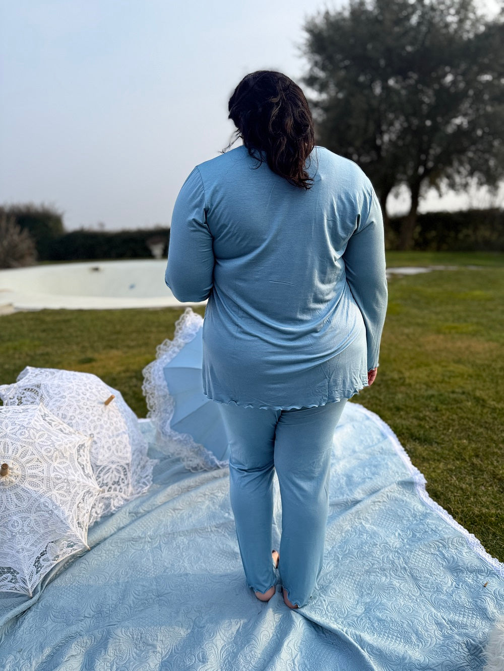 Pigiama Donna Manica Lunga  Modal Raso