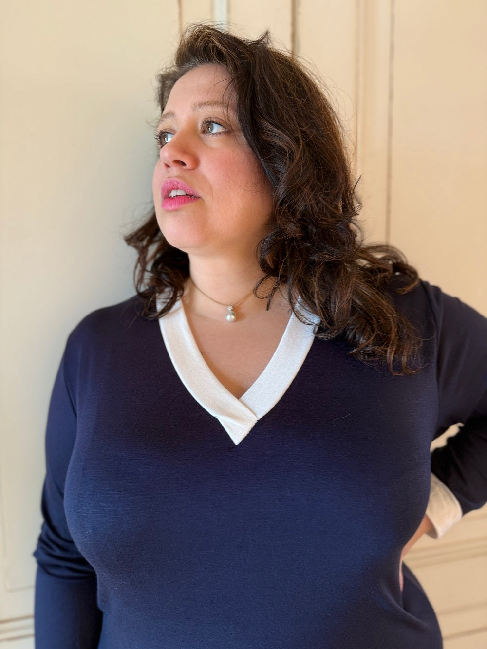 Pigiama Donna Scollo A V  Lidia