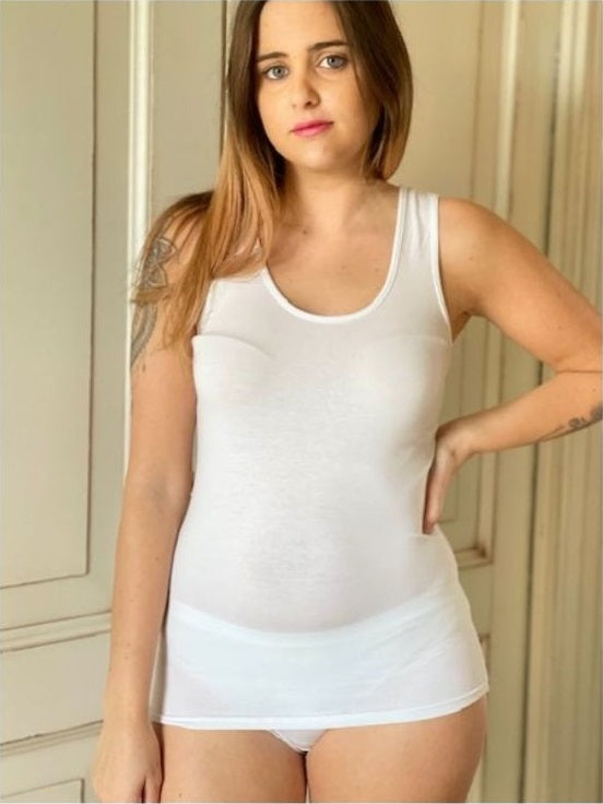 Canotta Donna Spalla Larga Basic