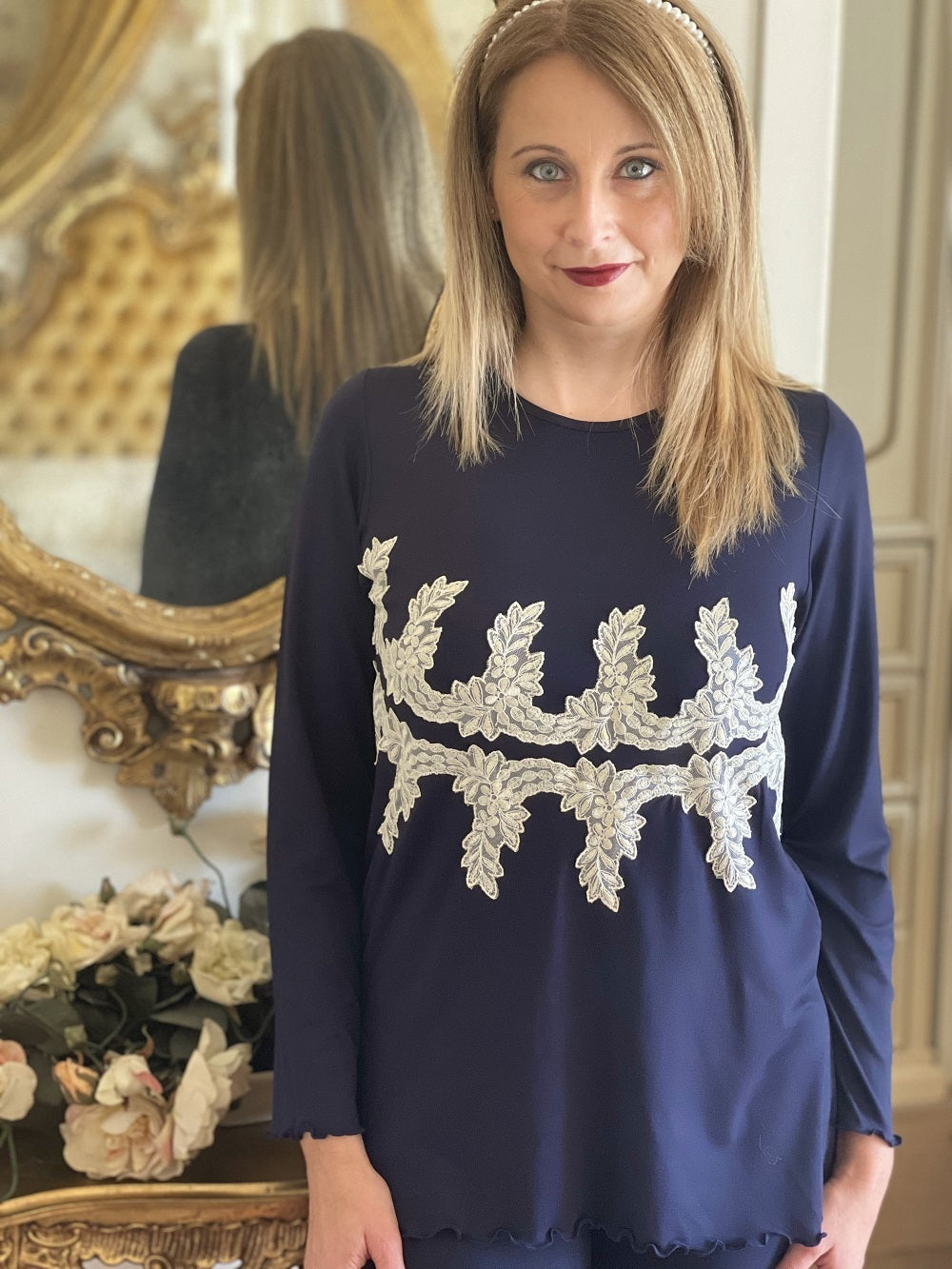 Pigiama Donna Manica Lunga  Zina