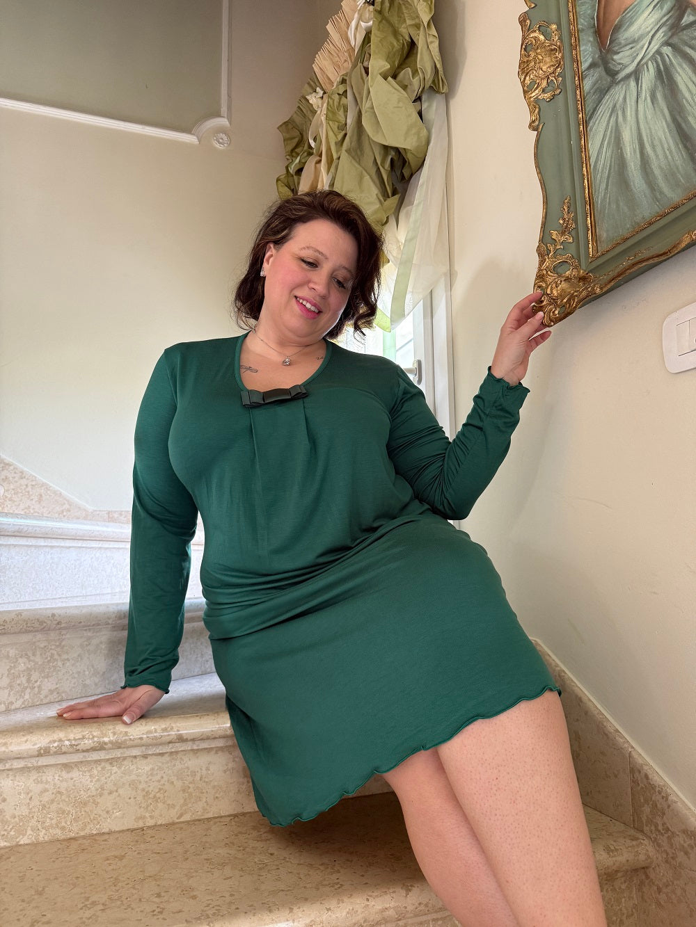 Camicia Donna Manica Lunga Modal Raso