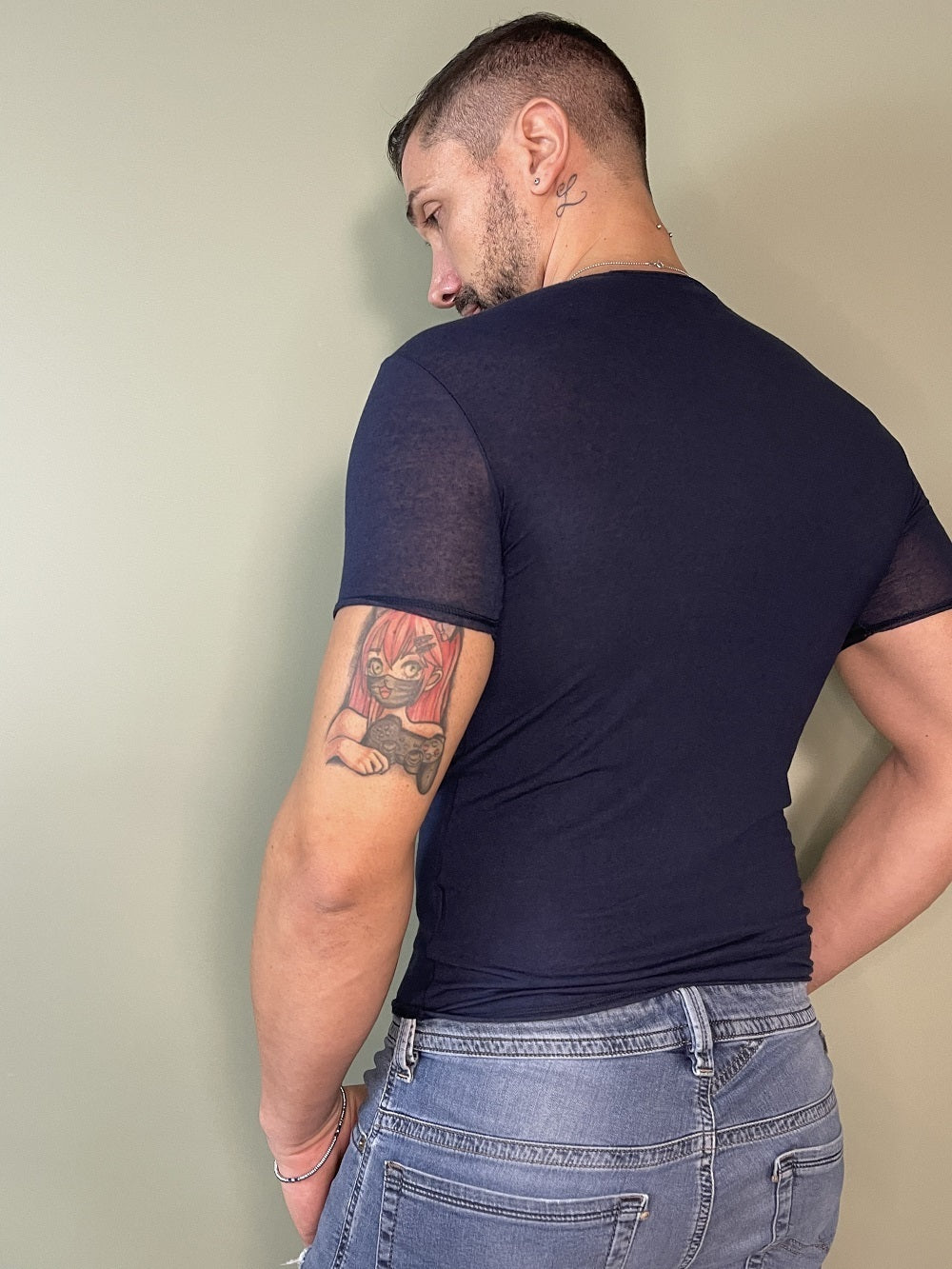 Maglia Uomo Manica Corta Cachemire 2410