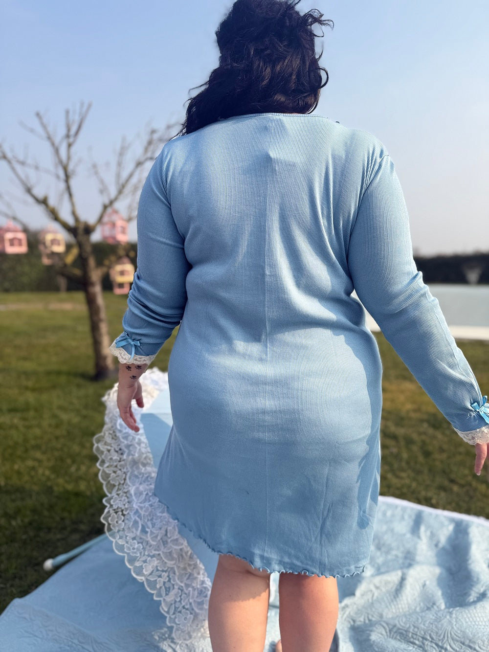 Camicia Donna Manica Luga Valencienne