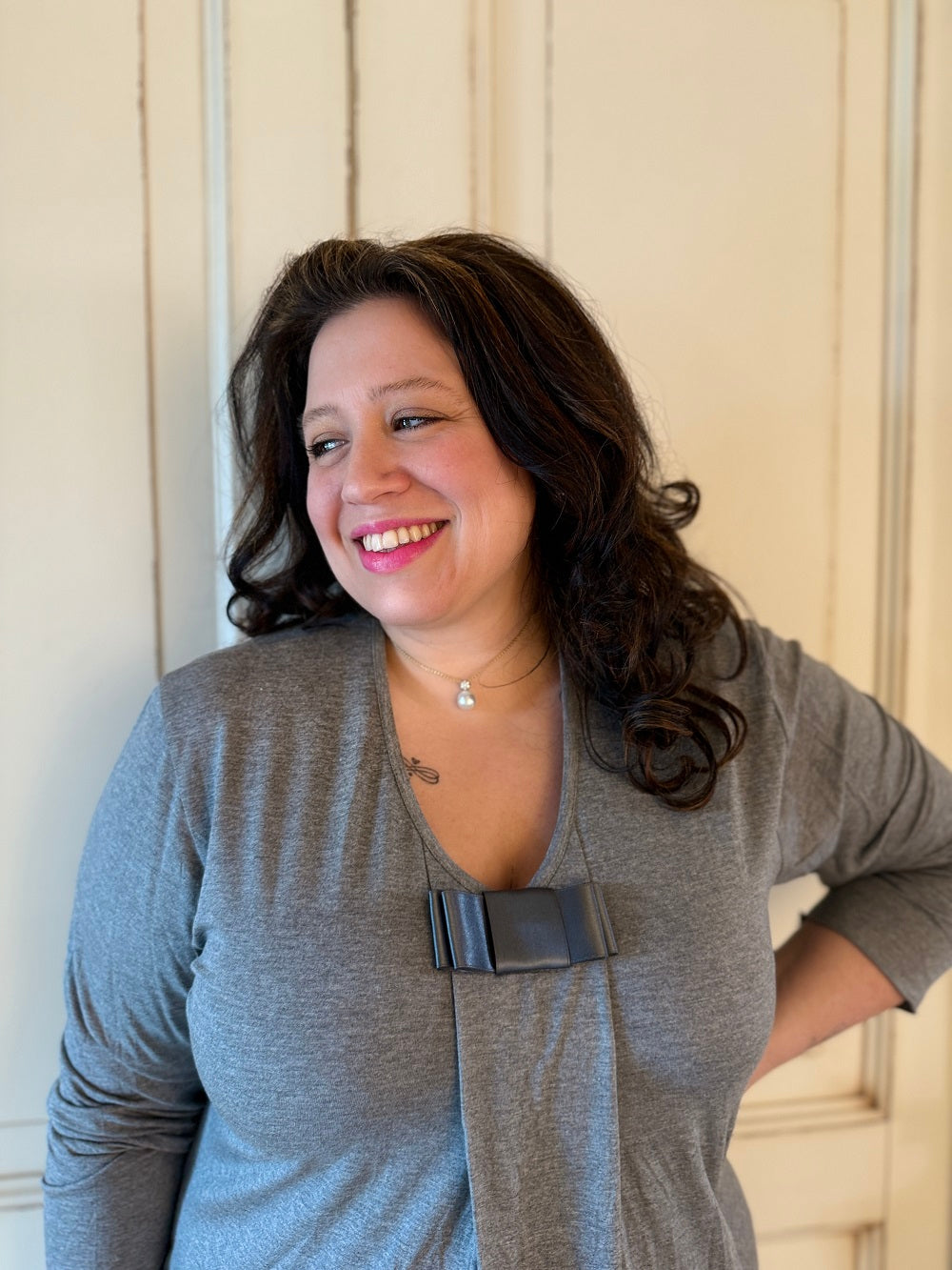 Camicia Donna Manica Lunga Modal Raso